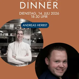 Übersicht des Events "4 Hands Dinner" mit 2 Spitzenköchen